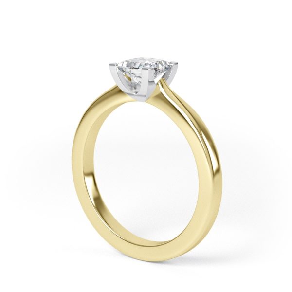 Eng - CRISSIE | Princess cut Tapering band Solitaire Diamond Ring - Image 6