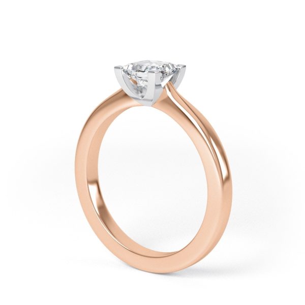 Eng - CRISSIE | Princess cut Tapering band Solitaire Diamond Ring - Image 9