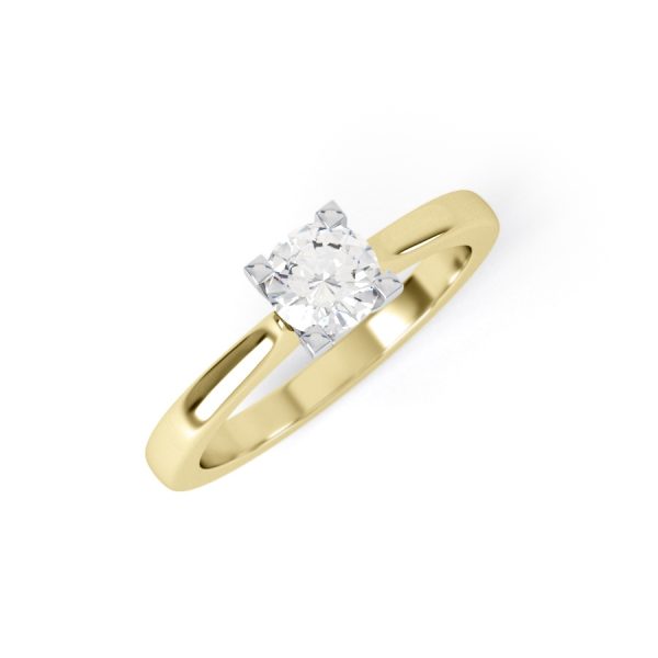 Eng - JADE | Four Claw Thick Tapering Set Diamond Ring - Image 4