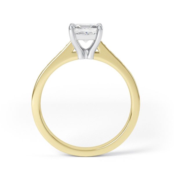 Eng - ROWAN | Princess cut Princess Channel Set Shoulder Diamond Ring - Image 3