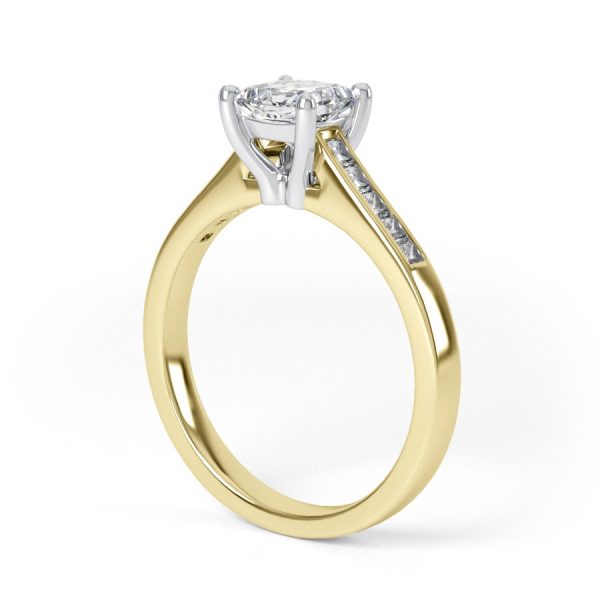 Eng - ROWAN | Princess cut Princess Channel Set Shoulder Diamond Ring - Image 8