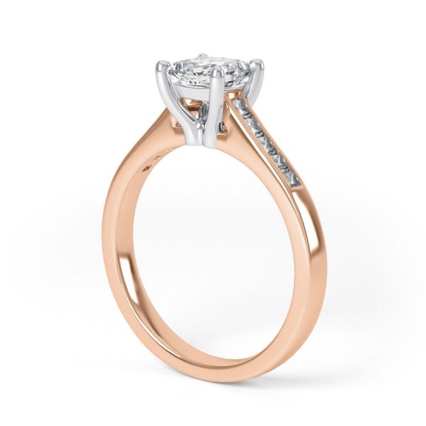 Eng - ROWAN | Princess cut Princess Channel Set Shoulder Diamond Ring - Image 9