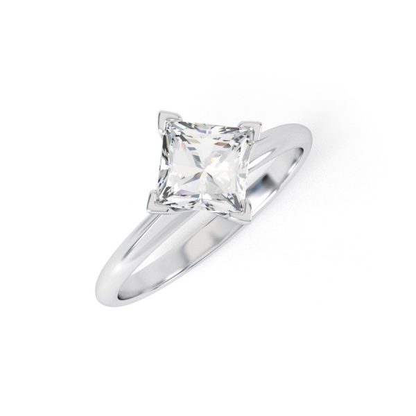 Eng - WINTER | Petite NSEW Box Claw Set Princess Cut Engagement Ring