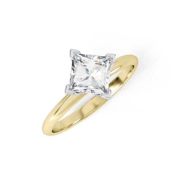 Eng - WINTER | Petite NSEW Box Claw Set Princess Cut Engagement Ring - Image 4