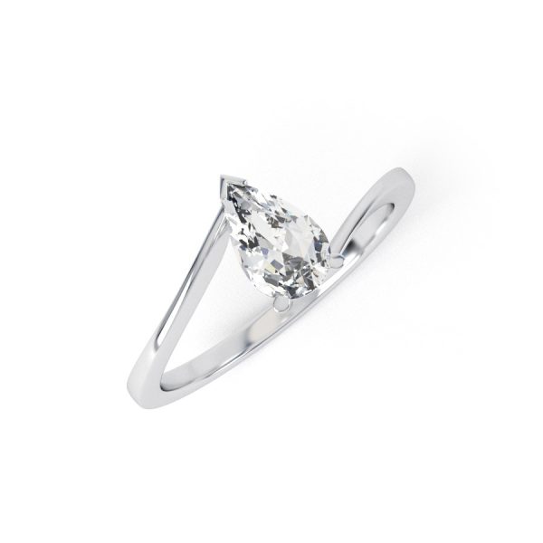 Eng - JESSIE | Pear shape Twist Diamond Engagement Ring