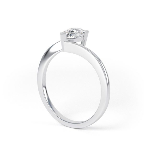 Eng - JESSIE | Pear shape Twist Diamond Engagement Ring - Image 7