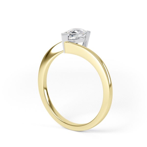 Eng - JESSIE | Pear shape Twist Diamond Engagement Ring - Image 8