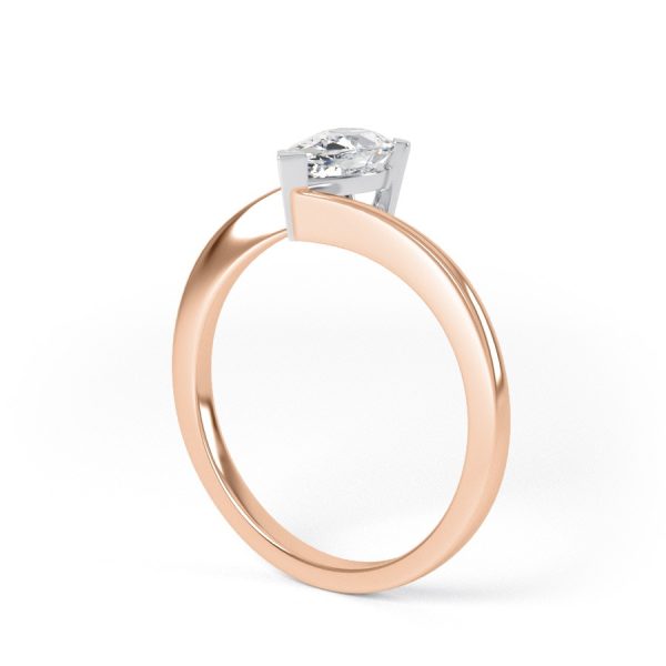 Eng - JESSIE | Pear shape Twist Diamond Engagement Ring - Image 9