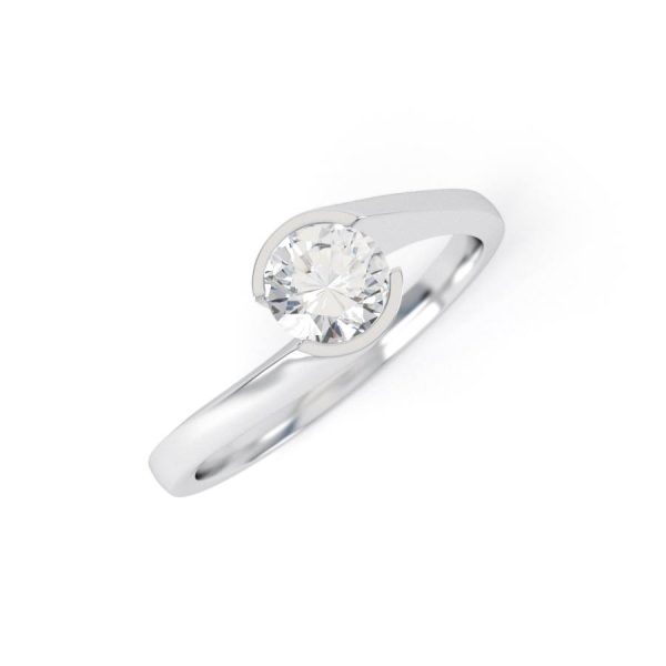 Eng - TAYLOR | Solitaire Twist Set Engagement Ring