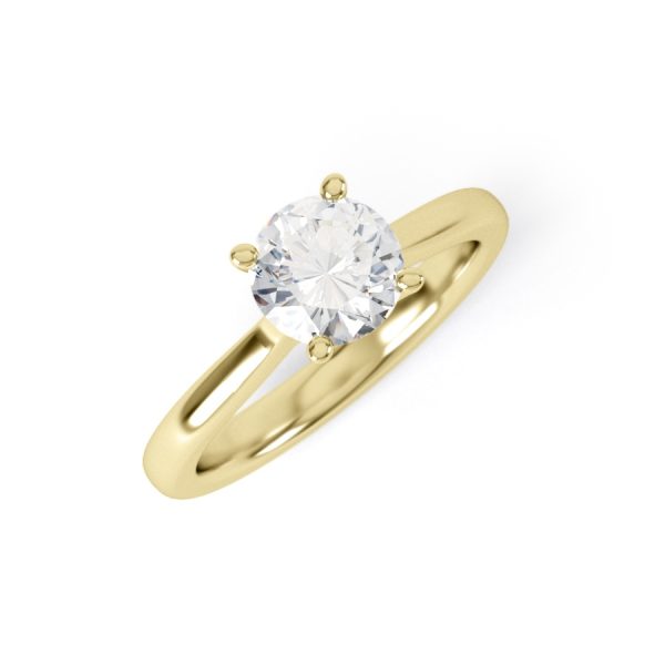 Eng - MOLLY | Elegant Four Claw Round Solitaire Ring - Image 5