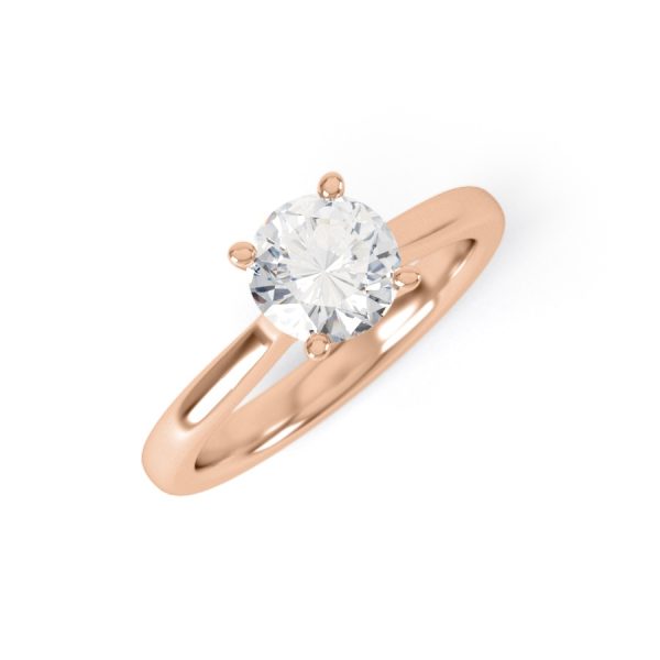 Eng - MOLLY | Elegant Four Claw Round Solitaire Ring - Image 6