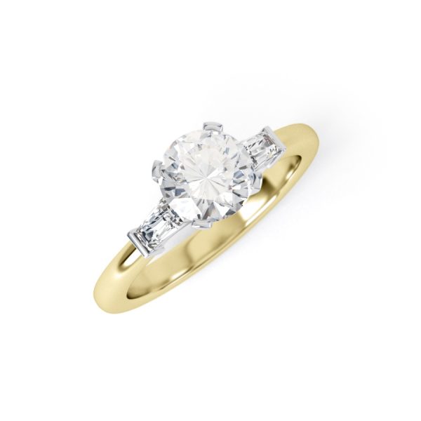 Eng - TEAGAN | Baguette Shoulder Set Engagement Ring - Image 5