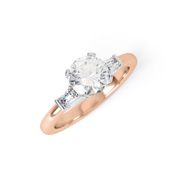 Eng - TEAGAN | Baguette Shoulder Set Engagement Ring - Image 6