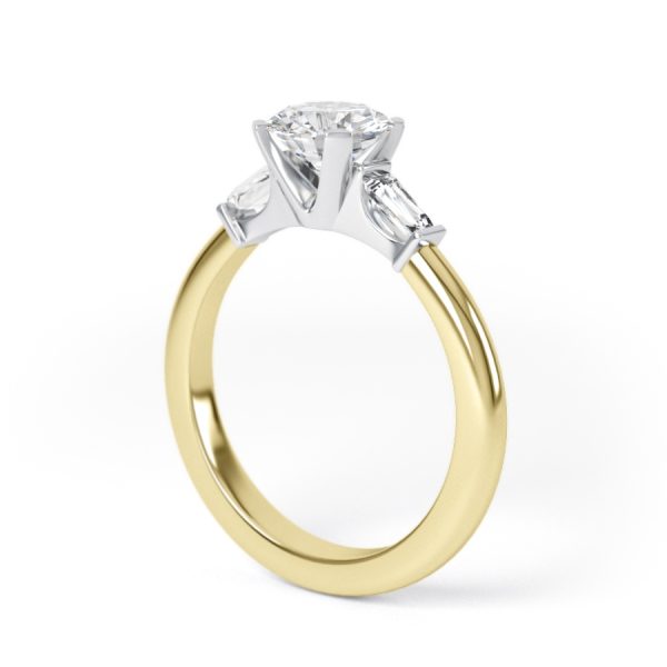 Eng - TEAGAN | Baguette Shoulder Set Engagement Ring - Image 8