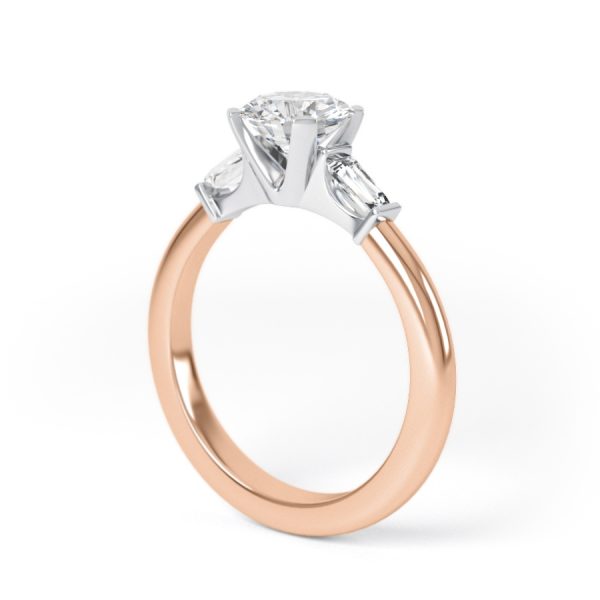 Eng - TEAGAN | Baguette Shoulder Set Engagement Ring - Image 9