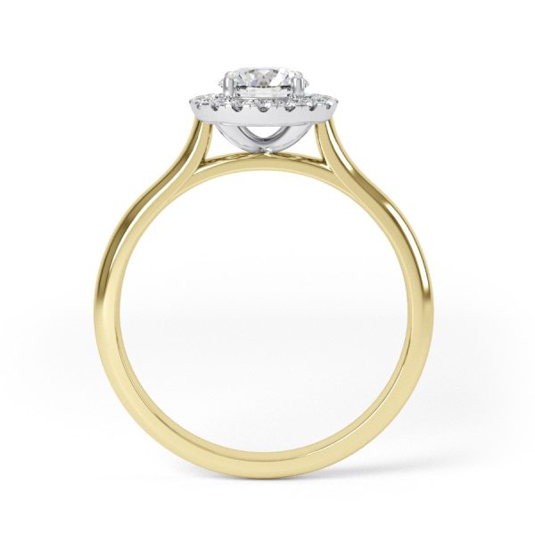 Eng - AVA | Straight Band Elegant Halo Set Engagement Ring - Image 6