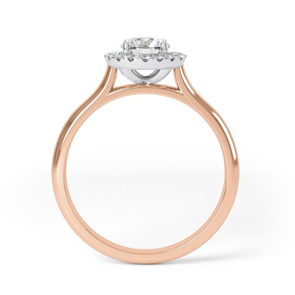 Eng - AVA | Straight Band Elegant Halo Set Engagement Ring - Image 9