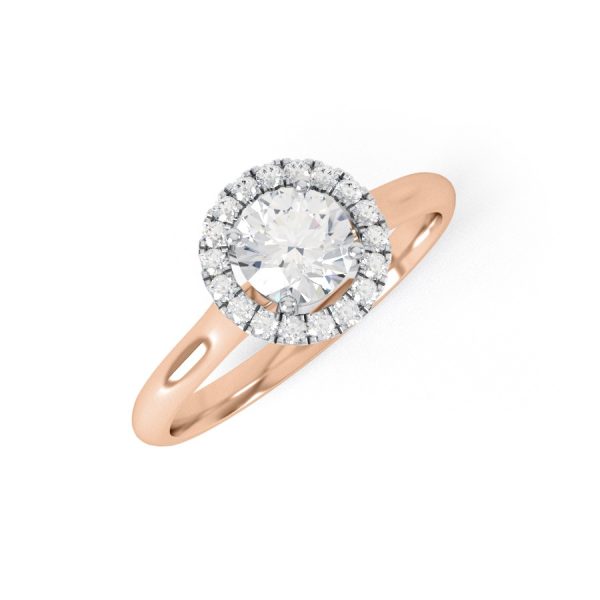 Eng - AVA | Straight Band Elegant Halo Set Engagement Ring - Image 7