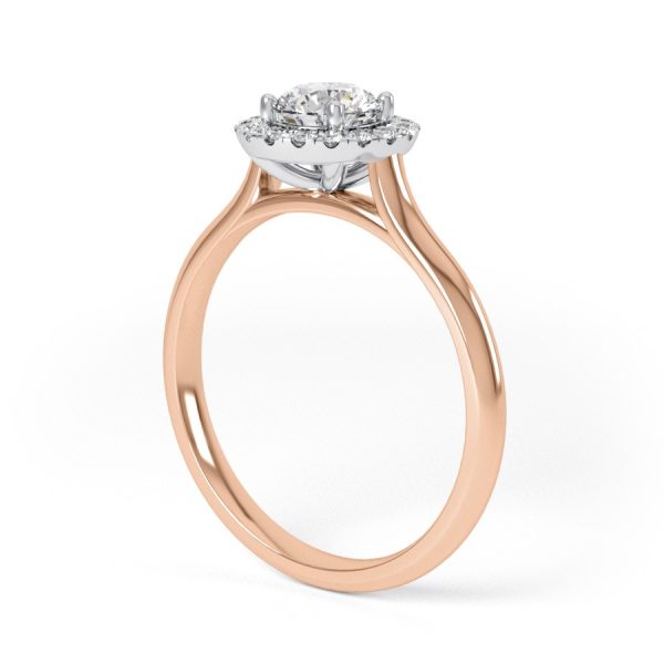 Eng - AVA | Straight Band Elegant Halo Set Engagement Ring - Image 8