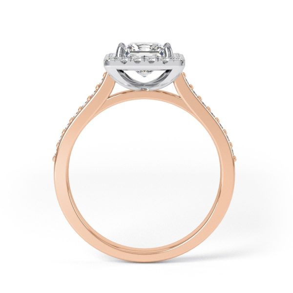 Eng - EDEN | Princess cut halo and shoulder diamond set engagement ring - Image 4