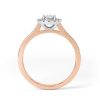 Eng - ALIIA 18ct Oval shape Halo and Channel Set shoulder diamond Engagement Ring - Image 4