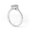 Eng - ALIIA 18ct Oval shape Halo and Channel Set shoulder diamond Engagement Ring - Image 7