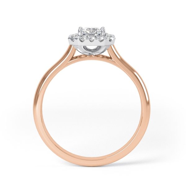 Eng - BELLA | Princess cut Halo set Engagement Ring - Image 8