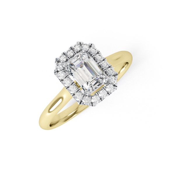 Eng - BELLA | Princess cut Halo set Engagement Ring - Image 9