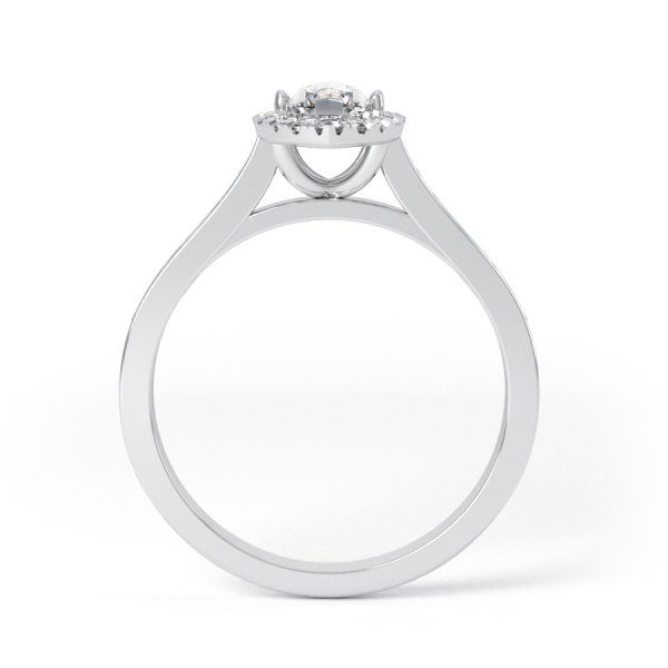 Eng - BRIE | Marquise shape Halo and shoulder channel set Engagement Ring - Image 2