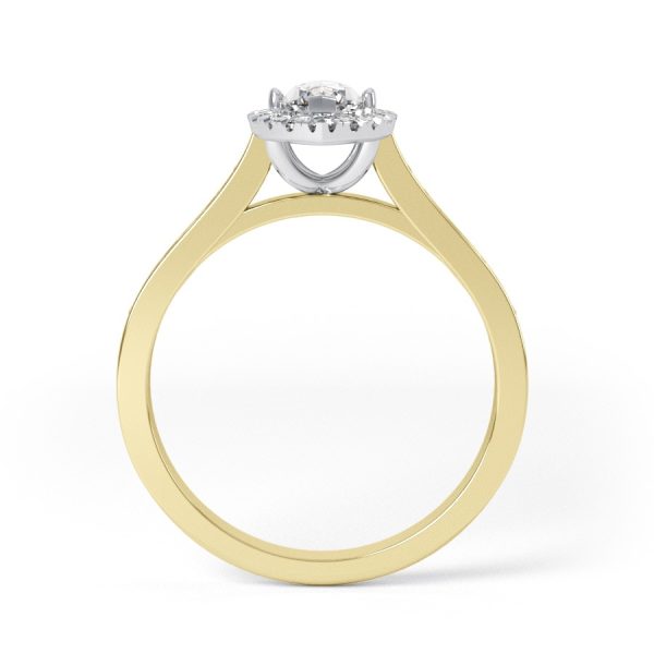 Eng - BRIE | Marquise shape Halo and shoulder channel set Engagement Ring - Image 5