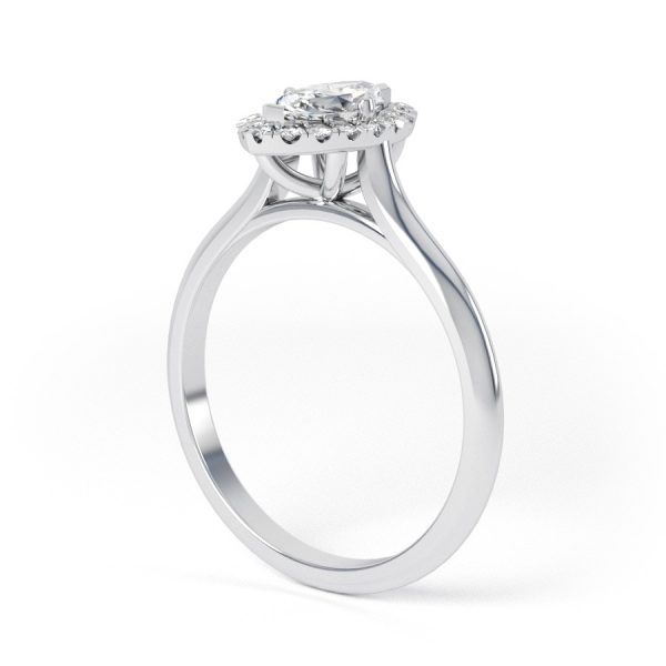 Eng - AVERY | Marquise Shape diamond halo set Engagement Ring - Image 3