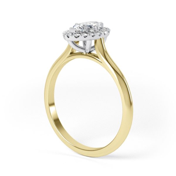 Eng - AVERY | Marquise Shape diamond halo set Engagement Ring - Image 6