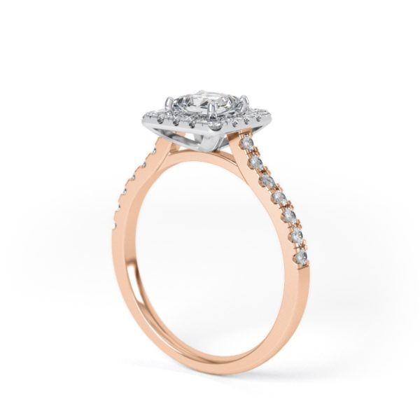 Eng - ALEXANDRA | Exclusive Princess cut Halo style shoulder Set Engagement Ring - Image 6