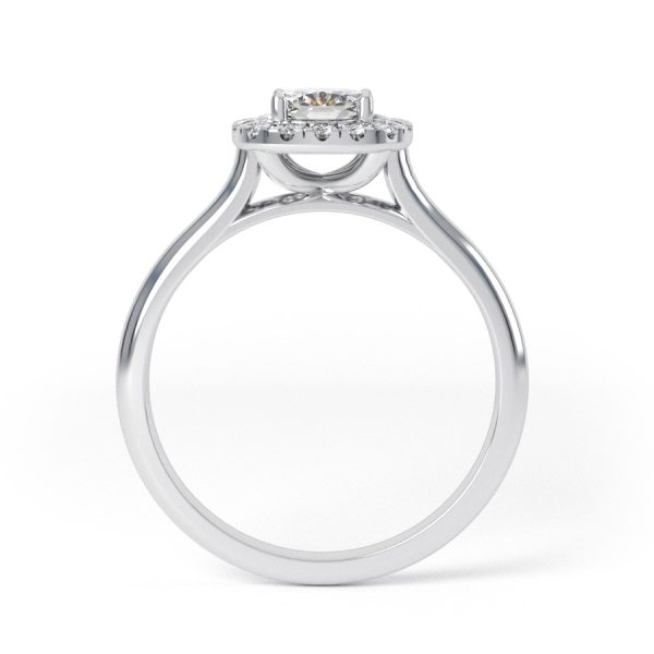 Eng - LAYLA – Cushion Shape Halo Set Diamond Engagement Ring - Image 2