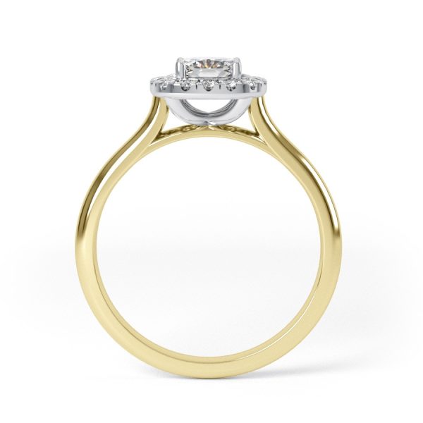 Eng - LAYLA – Cushion Shape Halo Set Diamond Engagement Ring - Image 3