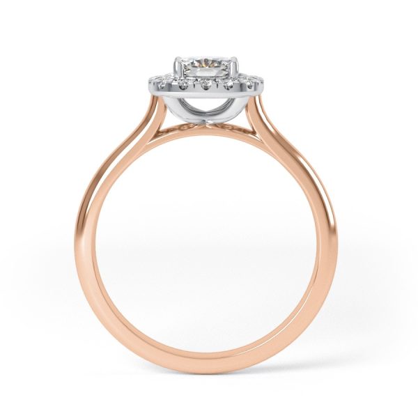 Eng - LAYLA – Cushion Shape Halo Set Diamond Engagement Ring - Image 4