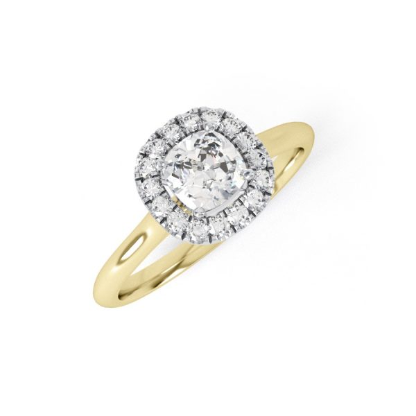 Eng - LAYLA – Cushion Shape Halo Set Diamond Engagement Ring - Image 5