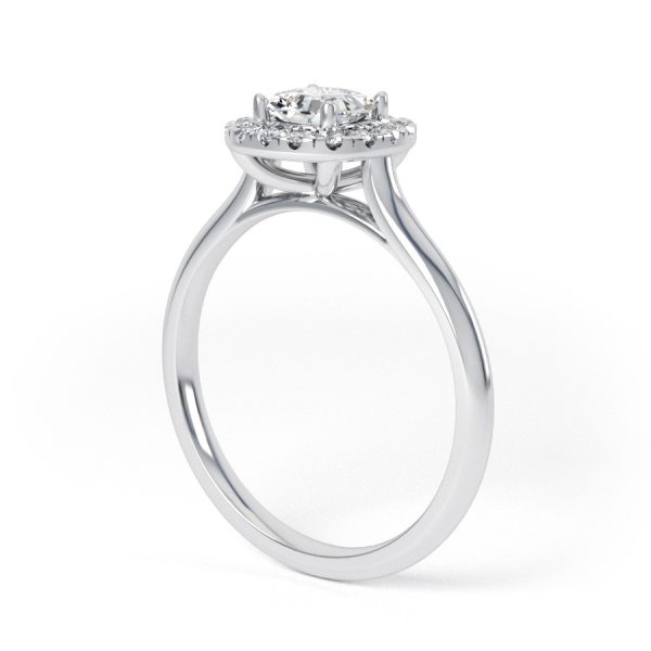 Eng - LAYLA – Cushion Shape Halo Set Diamond Engagement Ring - Image 7