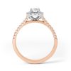 Eng - SYDNEY | Split shoulder set Emerald Cut Halo Ring - Image 4