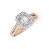 Eng - SYDNEY | Split shoulder set Emerald Cut Halo Ring - Image 6