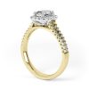 Eng - SYDNEY | Split shoulder set Emerald Cut Halo Ring - Image 8