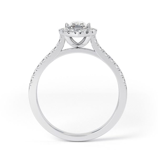 Eng - LEAH | Marquise shape Halo and shoulder claw set Ring - Image 2