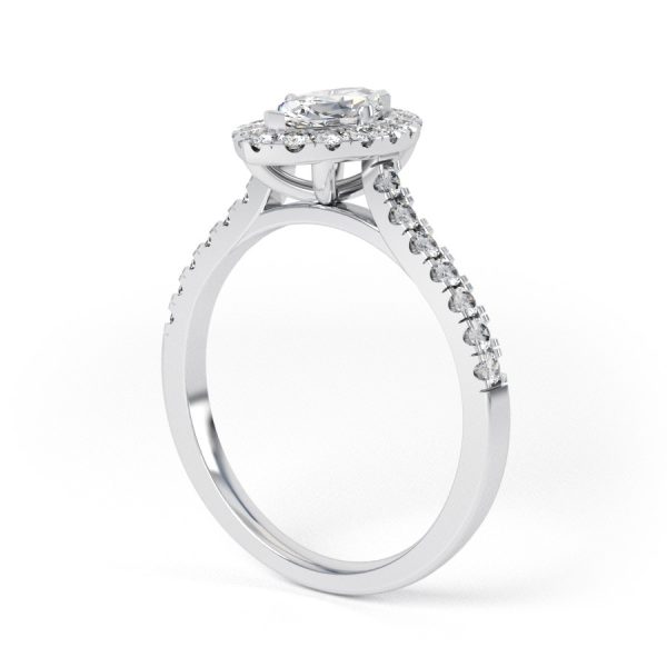 Eng - LEAH | Marquise shape Halo and shoulder claw set Ring - Image 7