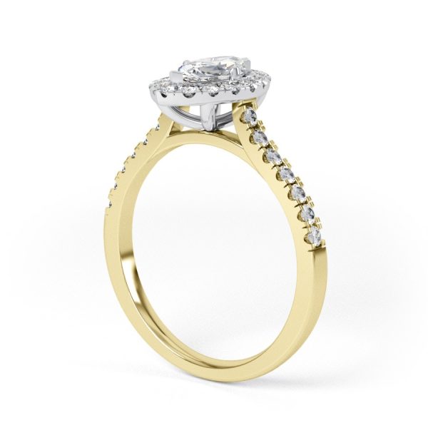 Eng - LEAH | Marquise shape Halo and shoulder claw set Ring - Image 8