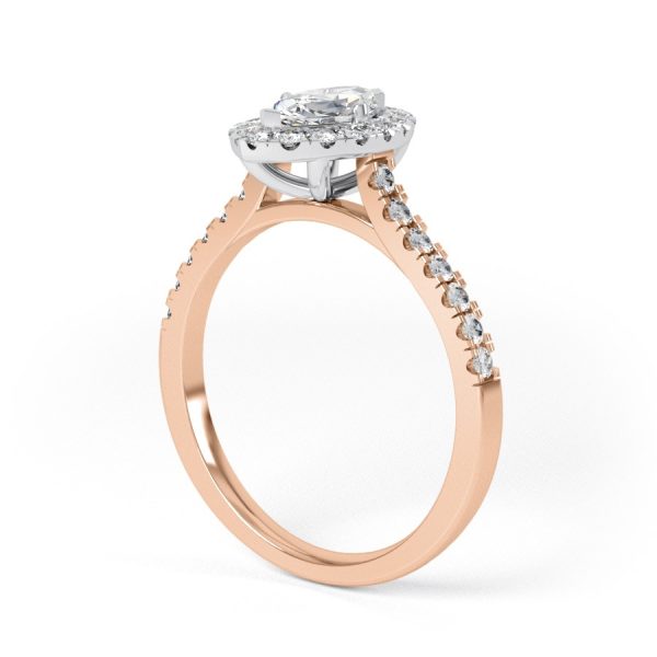 Eng - LEAH | Marquise shape Halo and shoulder claw set Ring - Image 9