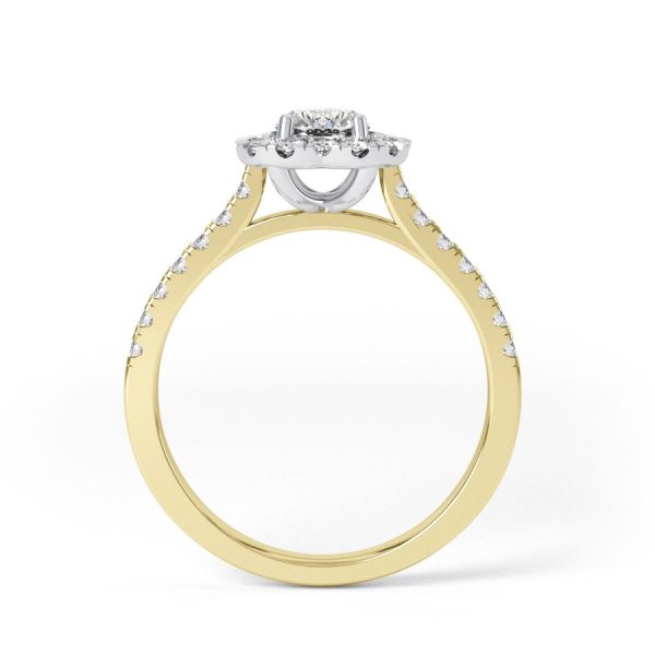 Eng - MELODY | Heart shape halo and shoulder set Diamond Engagement Ring - Image 6