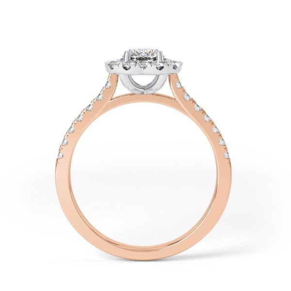 Eng - MELODY | Heart shape halo and shoulder set Diamond Engagement Ring - Image 9